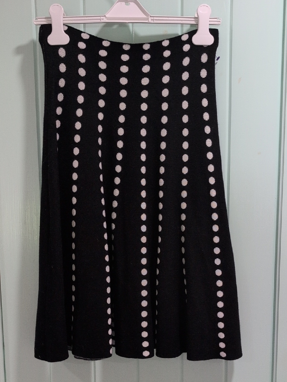 Sioni Black Skirt with White Polka Dots - Circle Skater